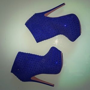 Blue Sparkle booties